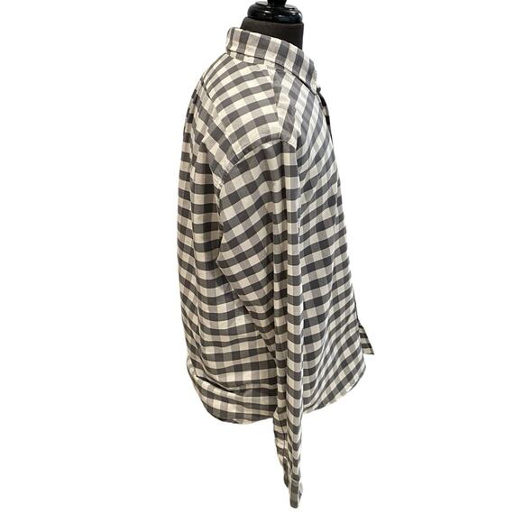 XL J Crew Shirt Mens Gray Checked Cotton Button Down Long Sleeve - Picture 2 of 7